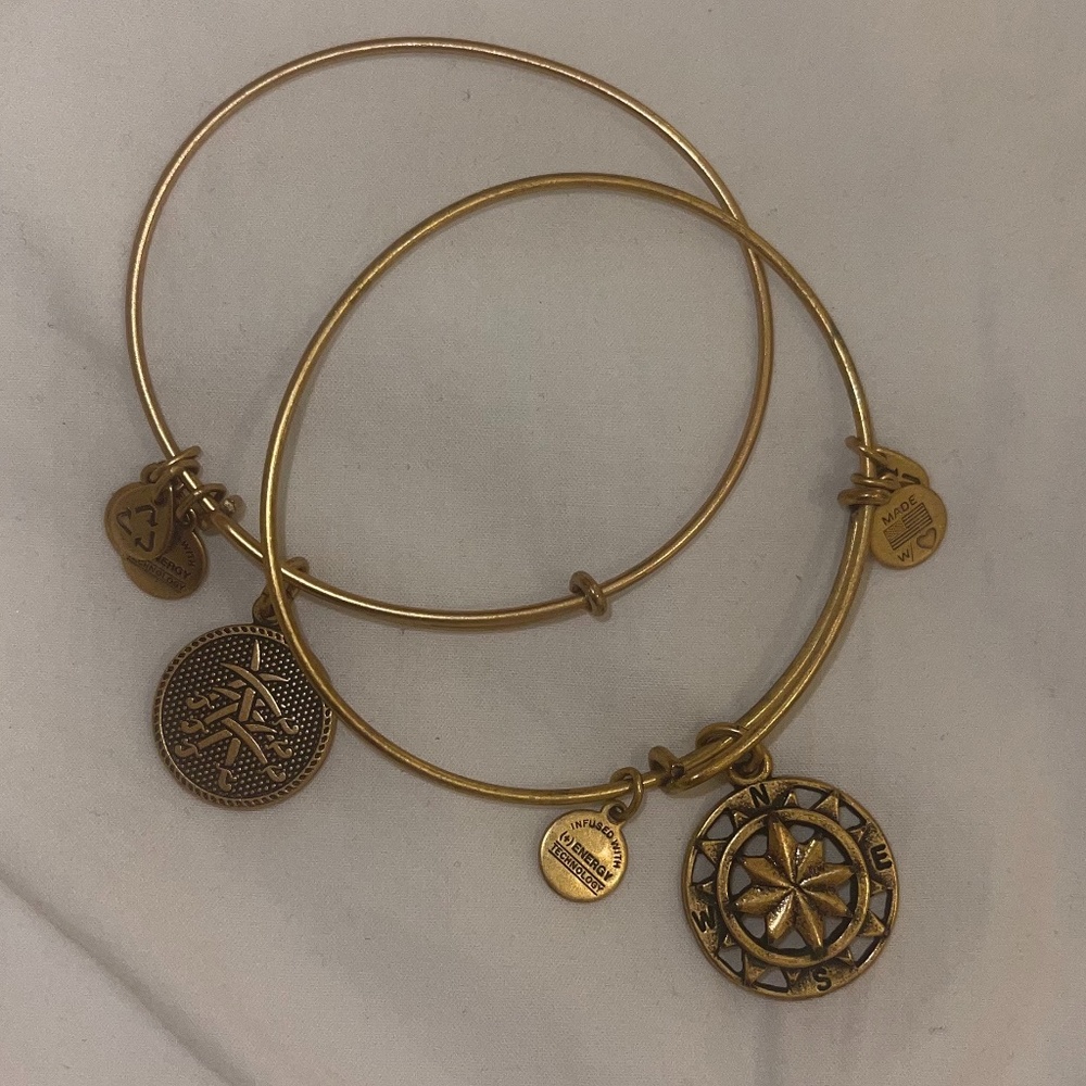 Alex and Ani 2 Bangles 40$
